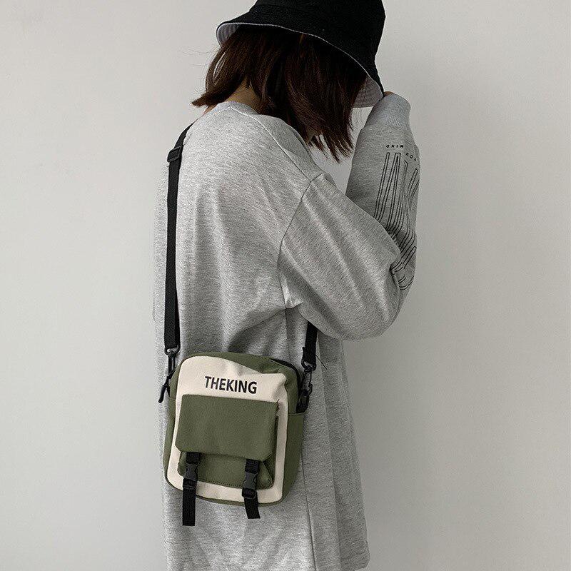 RLJJCS Korean Version of The New Canvas Bag Female Shoulder Bag Cute Handbag Canvas Low Carbon Green Bag Messenger Bag College Wind Student Canvas Bag Crossbody Bag Color : White RLJJCS Korean Version of The New Canvas Bag Female Shoulder Bag Cute Handbag Canvas Low Carbon Green Bag Messenger Bag College Wind Student Canvas Bag Crossbody Bag Color : White