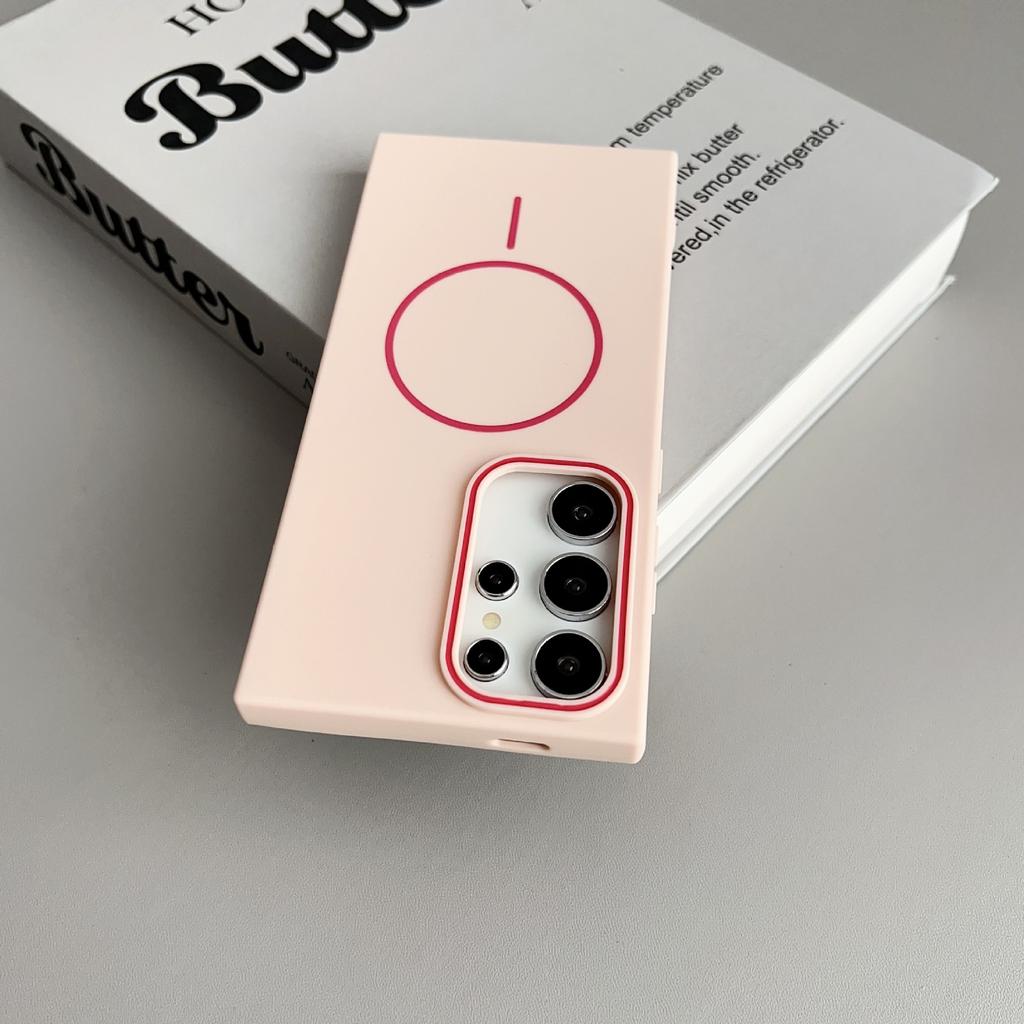 Samsung S26 Skin Sense Fine Ring Magnetic Mobile Phone Case Suitable for Samsung S25/S24 FE US Mobile Phone Case A17/A26