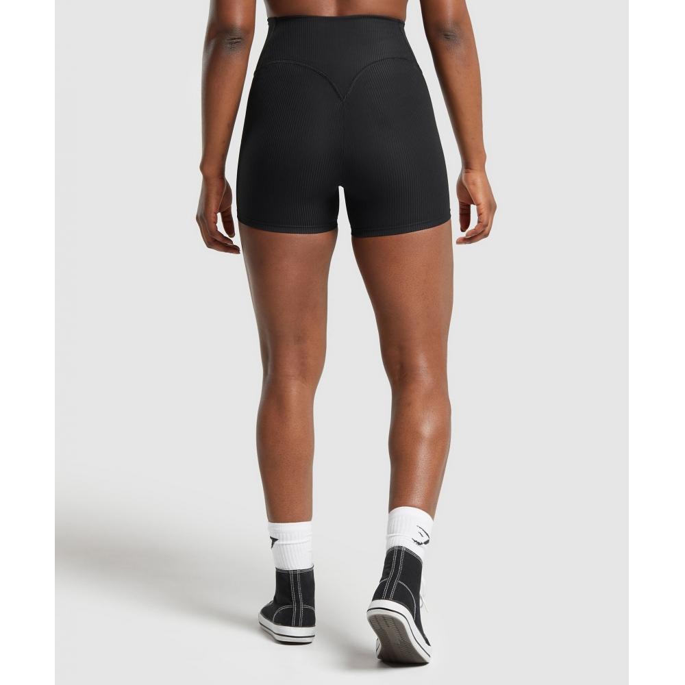 Gymshark Ribbed Shorts Black B9a2r Bb2j.