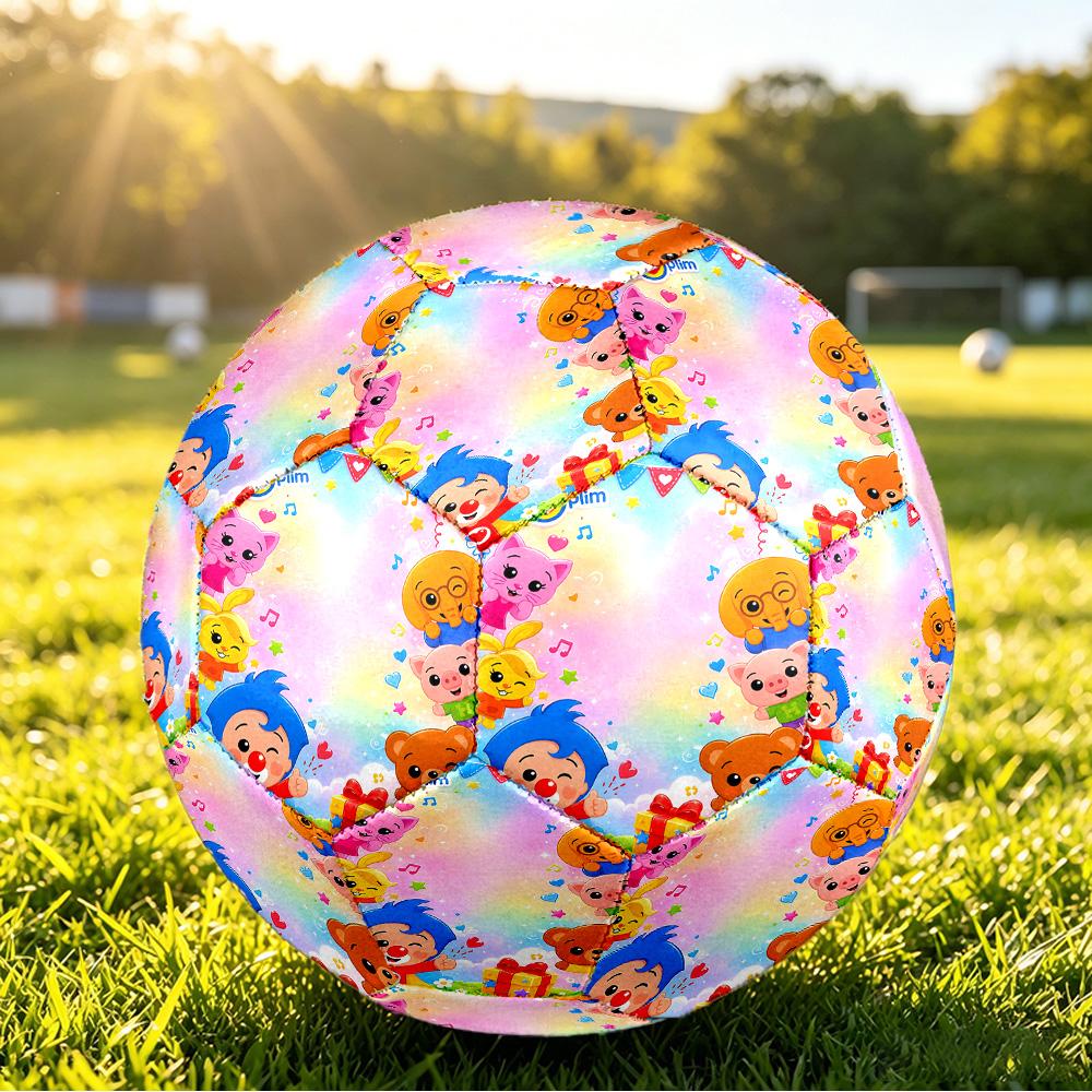 Size 5 Football El Payaso Plim Plim Pattern, Wear‑Resistant Soccer Ball for Match Training Daily Sports Play