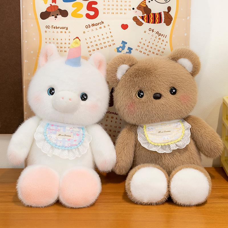Energetic Running Bear Plush Doll - Children's Cloth Toy for Girls, Perfect Birthday Gift