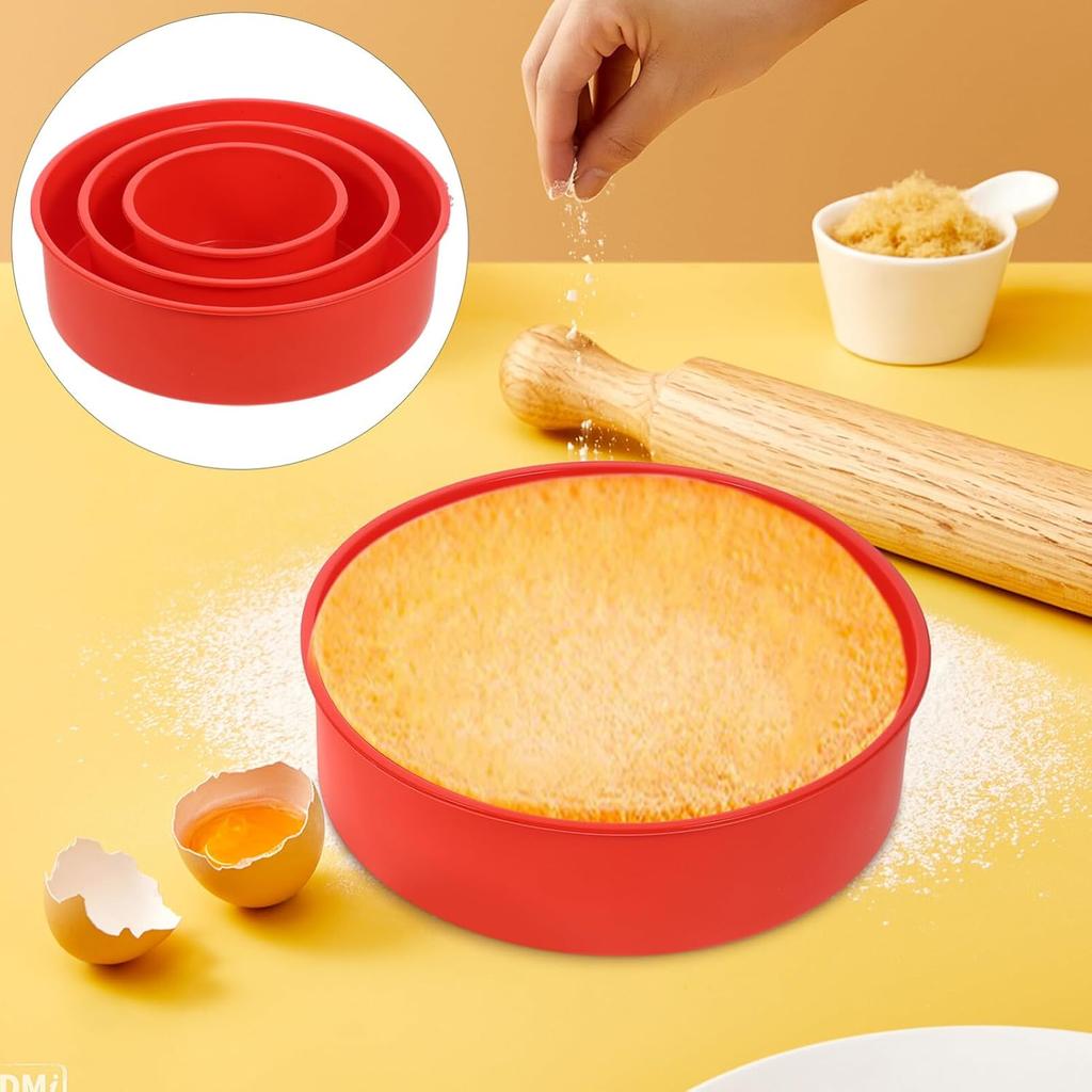 Multi-size silicone cake pans for baking, round cake molds silicone baking pans non-stick quick demoulding suitable for cheeseca