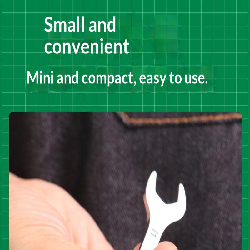 Mini Thin Double Open-End Wrench Stainless Steel Dual-Purpose Wrench 5 To 11 Mm Available Mini Dual-Purpose Wrench Set