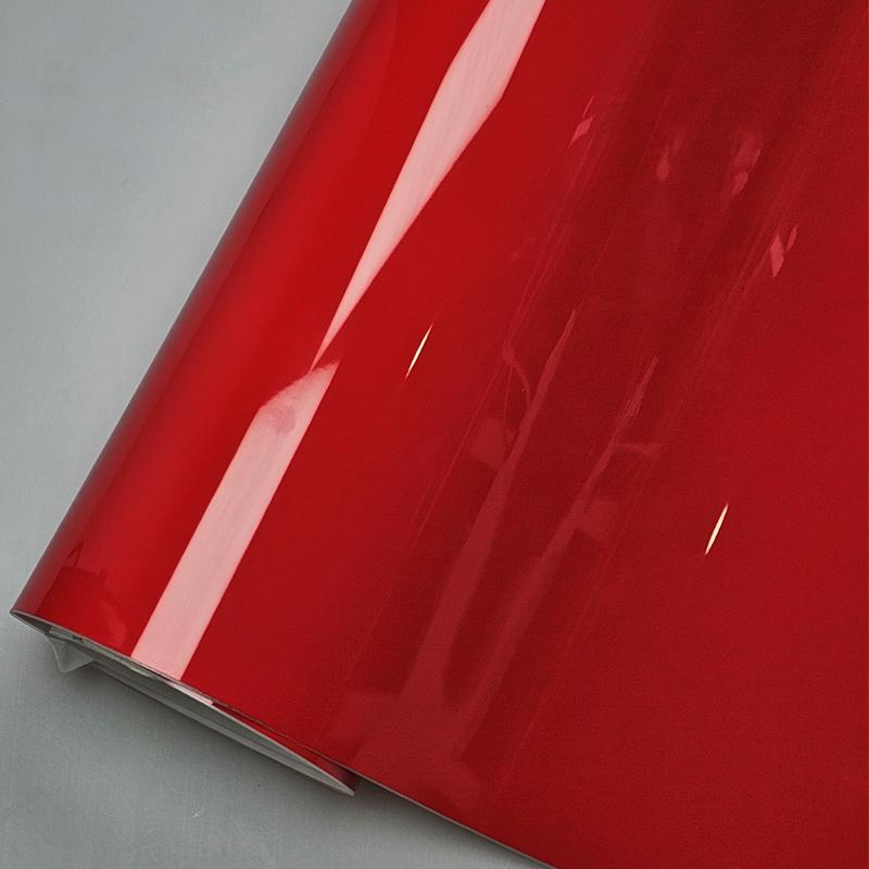 

50cm*200cm High Glossy crystal Cardinal Red Vinyl Wrap dark red vinyl wrap bright red foil For Car Wrap Motorcycle Sticker 20CMX152CM темно-червоний колір