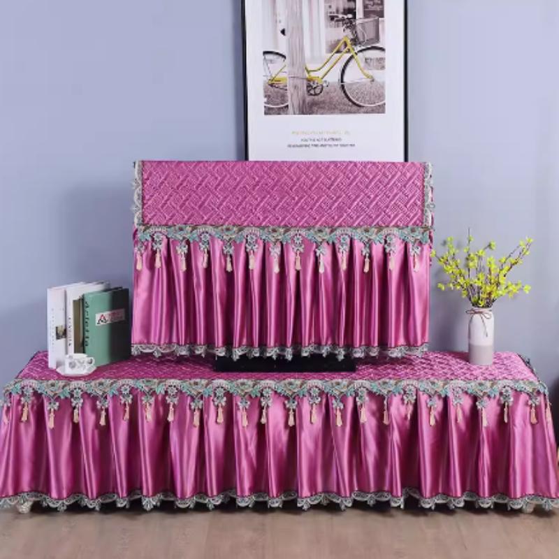 Hustý kryt na televizi Krásný a prachotěsný Nesnímejte kryt televize při zapnutí Minimalistický moderní prošívaný okrajový styl