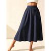 Women's New Beach Skirt, Geometric Print Shirred Design, Perfect for Summer Vacation Wear