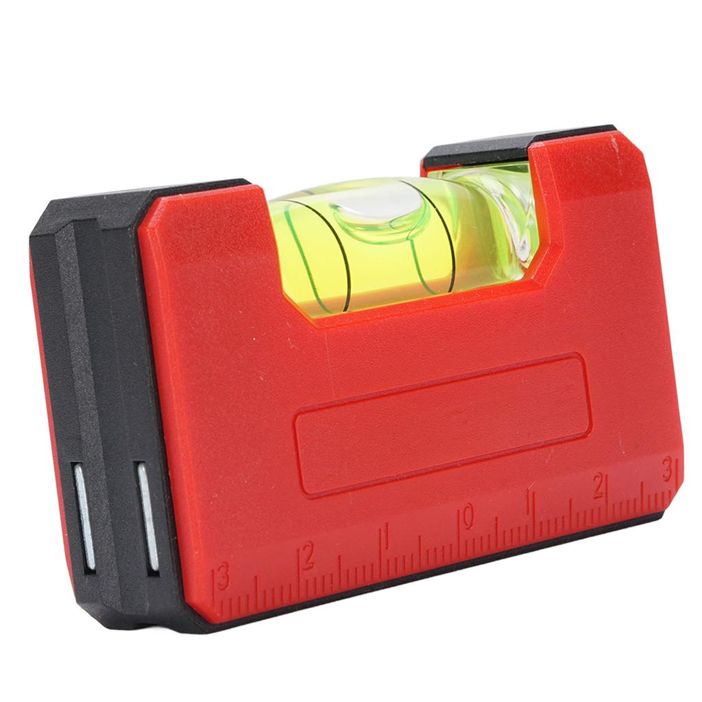 Nivelă magnetică riglă plastic nivelă cu bulă mare instrument de măsură scară 6cm precizie 0,5mm