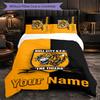 Hull FC Customized Name Text Bedding Set, 1 Duvet Cover & 2 Pillowcases Personalized Bedroom Gift