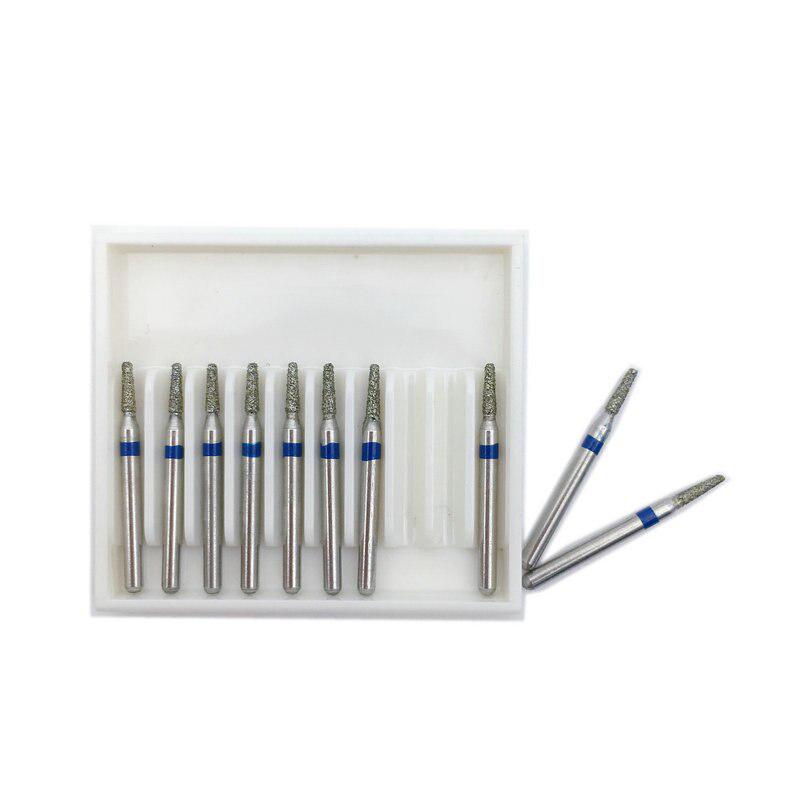 10 stk Dental Diamond Burs FG 1,6 mm høyhastighetsbor for høyhastighets håndstykke middels tannbehandlingsmaterialer TF-42