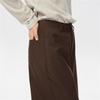 Giordano Women's Brushed Mid-Waist Wide-Leg Cropped Pants
