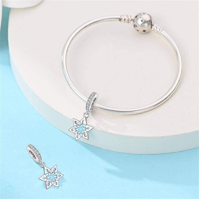 925 Silver Element Charms Beads Water Ice Fire Wind Pendants for DIY Bracelets Fine Jewelry Making