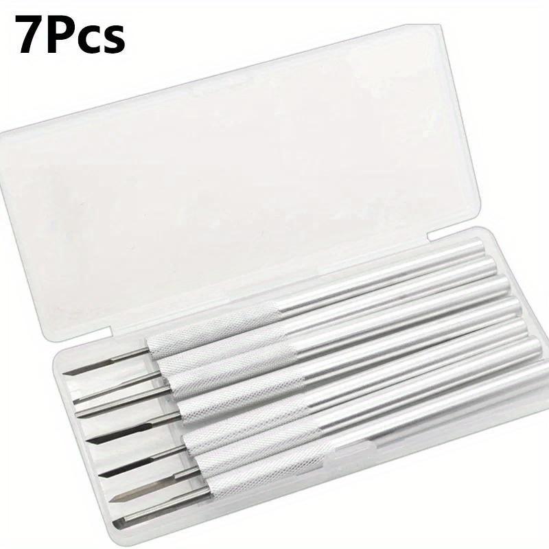 7Pcs Olive Carving Knife Portable Miniature Engraving Cutter Stone Carving Sculpture Knife Professional Woodworking Hand Tool