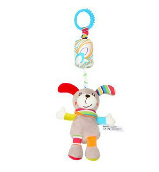Baby Stroller Mobile with Rabbit, Bee, Bird, Owl & Dog Toys - Hanging Ornament & Bed Bell
