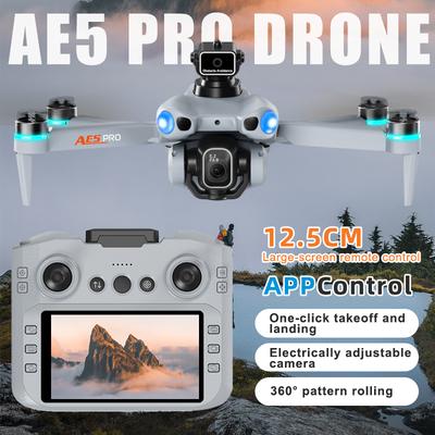 2026 NEW AE5 Drone 4K Professional 8K HD Camera Remote Control with Screen WIFI UAV Brushless Foldable Quadcopter Toy