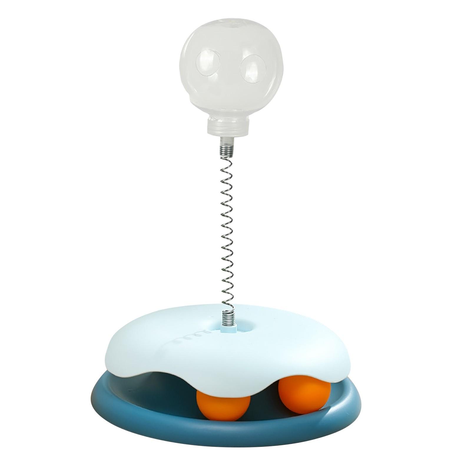 

Toys Leaking Food Ball Teaser Amusement Turntable Toy Self-hilarious Pet Supplies One Size синий