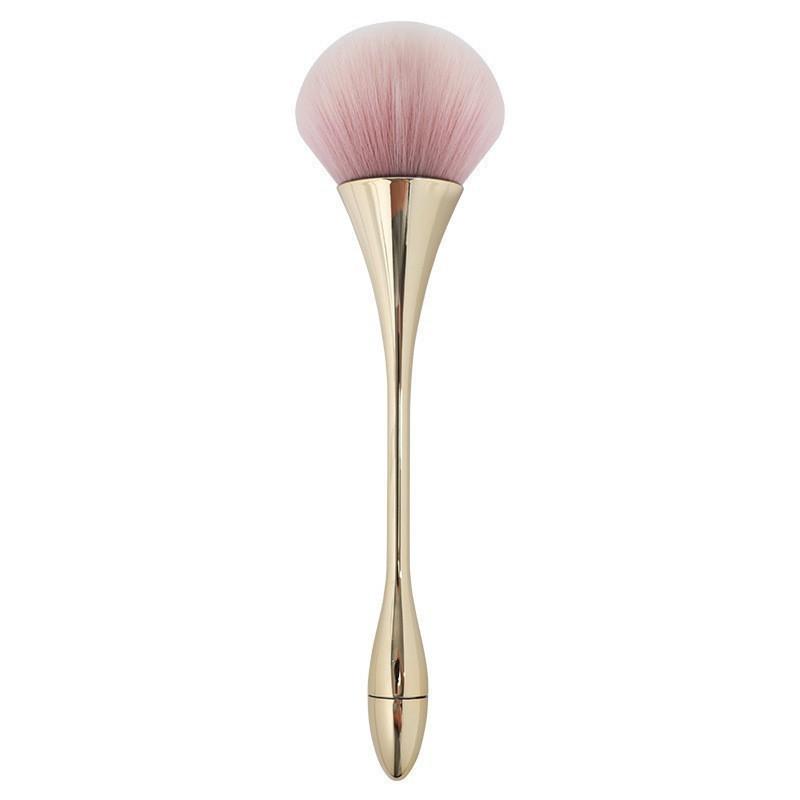 Small Waist Loose Powder Brush Nail Dust Brush Contour Blush Brush Mushroom Head Makeup Brush Beauty Tool Electroplated Handle