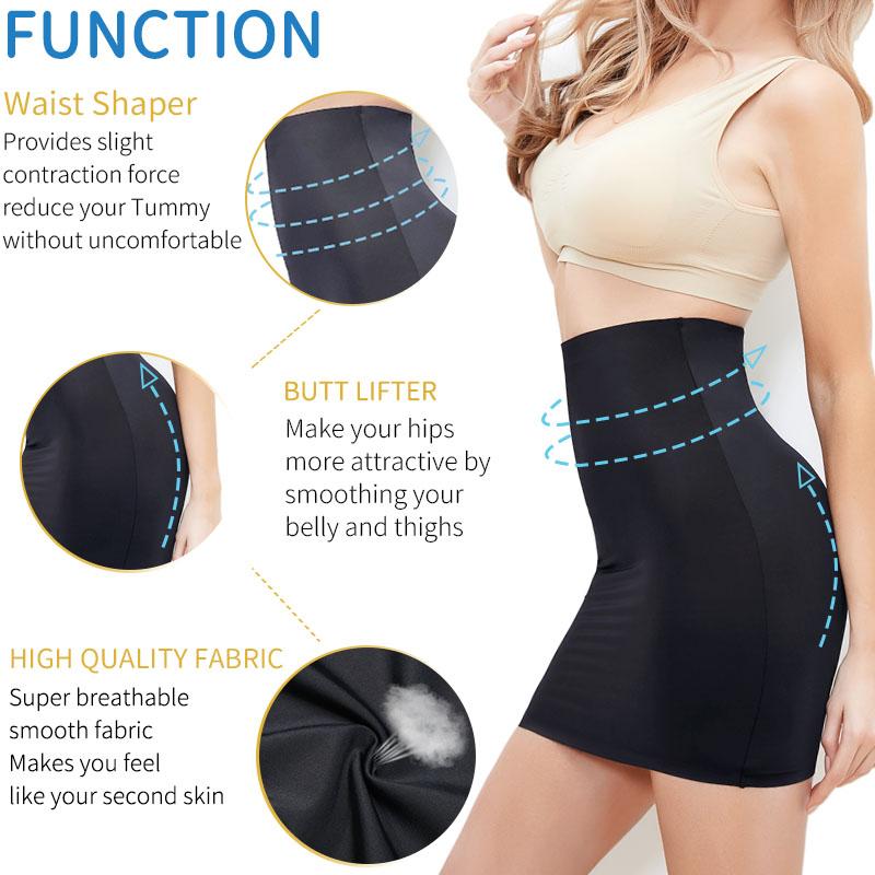 Women Half Slip Shaper Sexy High Waist Trainer Skirts Shapewear Miss Moly Tummy Control Slimming Underdress Faja New Corset