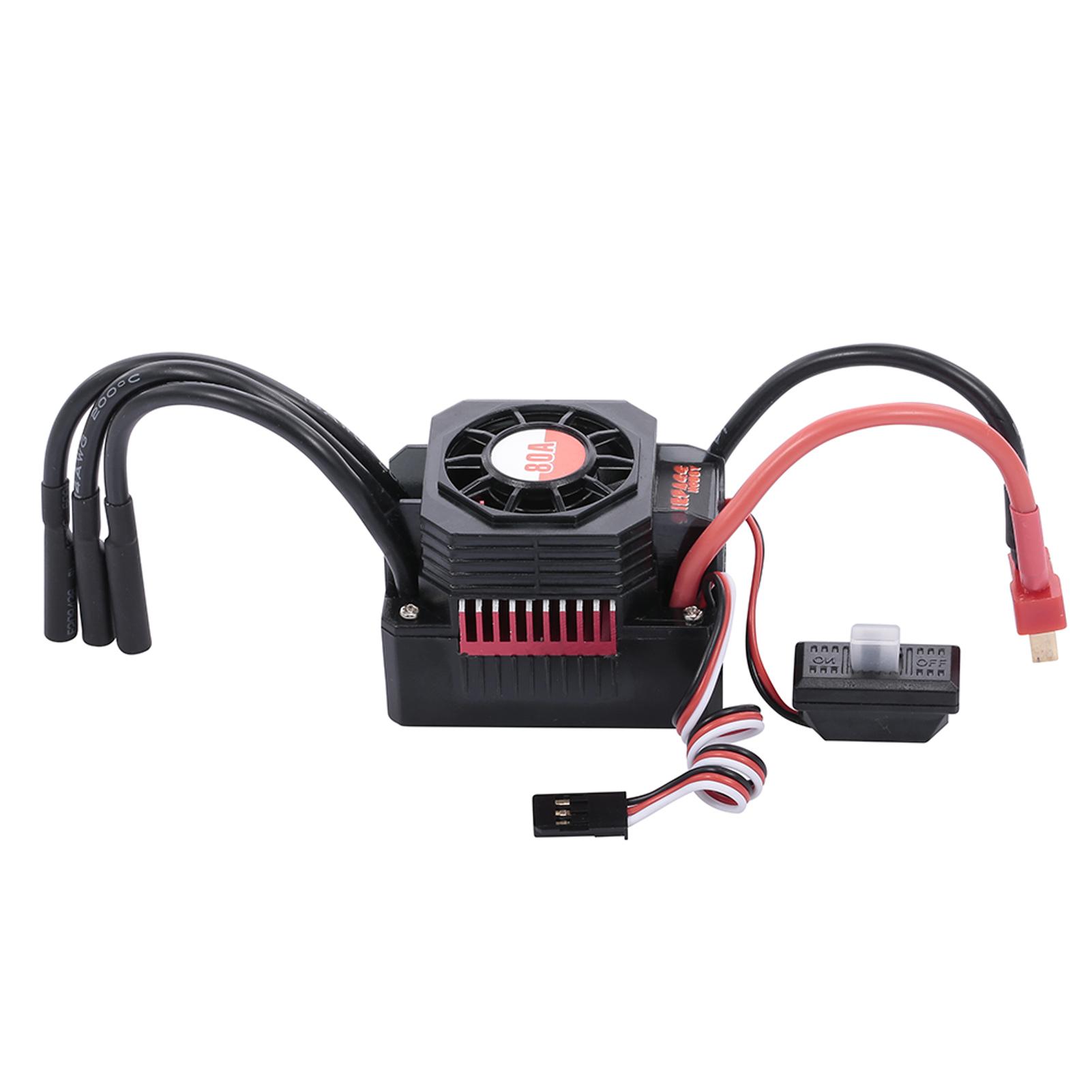

SURPASS HOBBY 80A Brushless ESC Waterproof Electric Speed Controller for 1 10 RC Truck Off road Car чорний