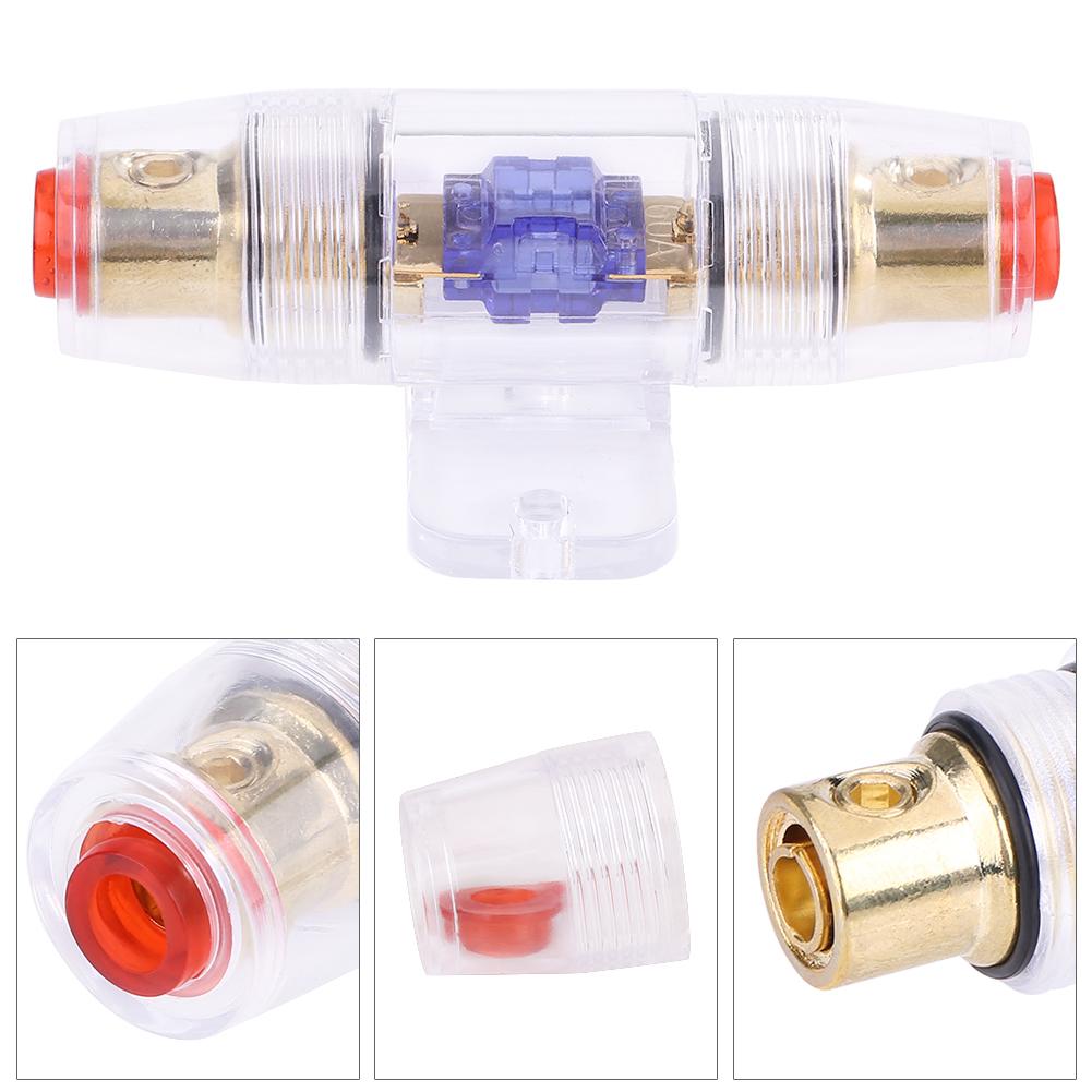 8 Gauge Car Auto Vehicle Stereo Audio Fuse Box Holder Block with 60Amp Fuse
