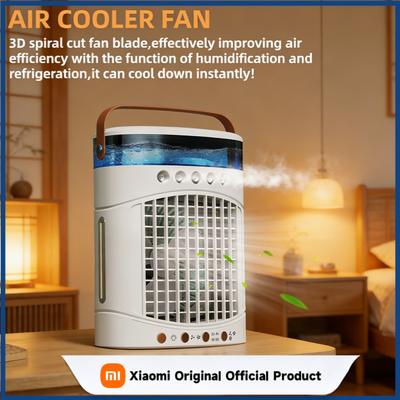 Xiaomi Multi-function Air Conditioning Cooling Fan Mini Desktop Spray Refrigeration Night Light USB Charging Humidification