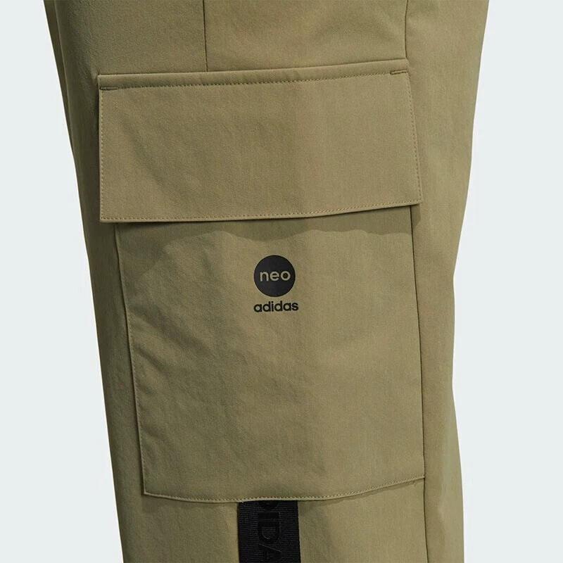 adidas Neo Colorblock Elastic Waist Jogger Pants Women Bottoms Khaki HE4483