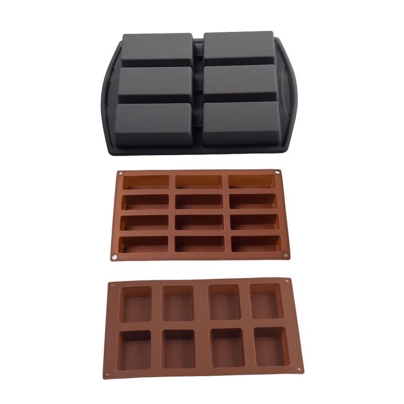 MDNG 3-Piece 12-Cavity Rectangular Silicone Baking Molds Set