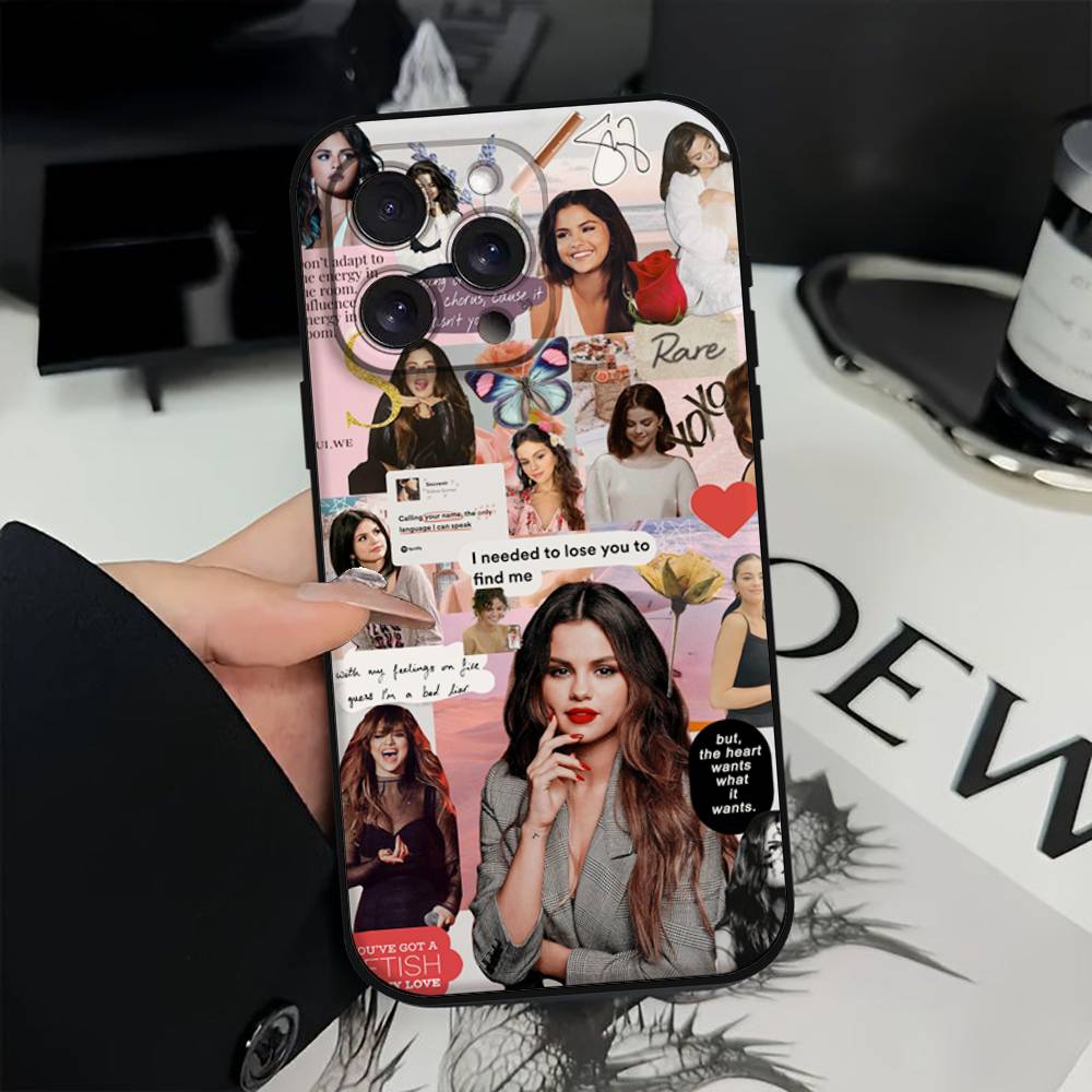Selena Gomez Phone Case For IPhone 17 16 15 14 13 12 11 X XR XS Plus Pro Max Mini Soft Black Cover