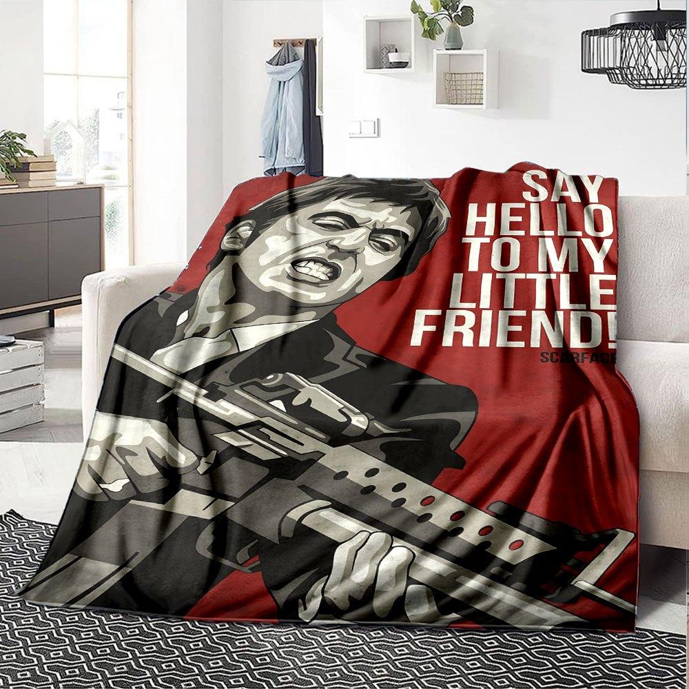 1pc Scarface 1 Blanket Soft Warm Throw for Home, Office, Travel All Season Cozy Bedding Gift, Office Cozy Accessory