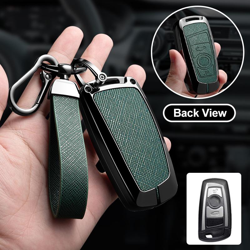 Zinc Alloy Leather Car Key Fob Case For Bmw 1 3 5 7 Series 530I X1 X3 X4 X5 F10 F15 F16 F20 F30 F18 F25 M3 M4 E34 Auto Parts