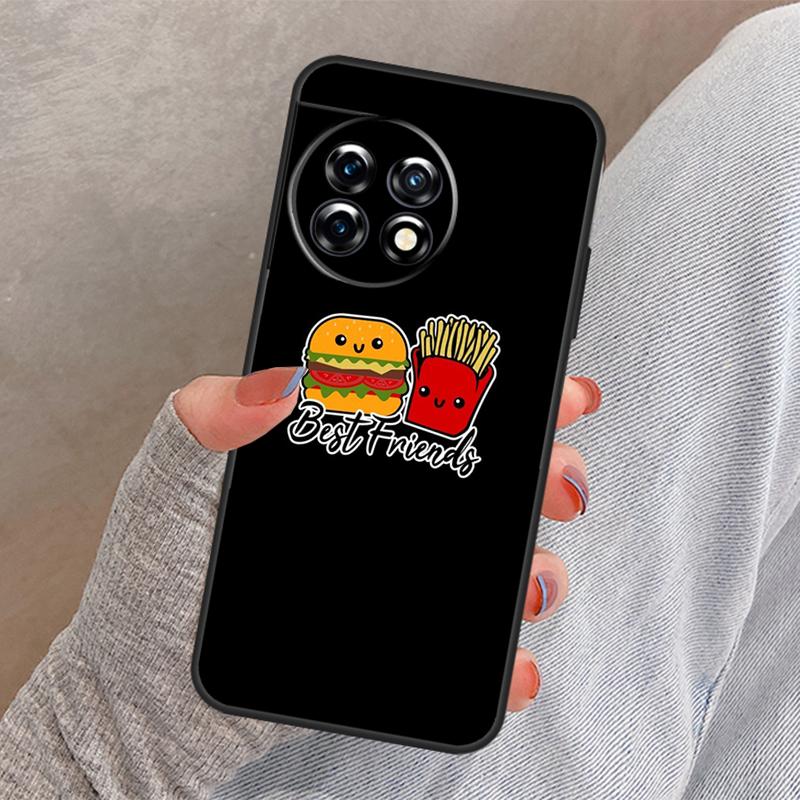 French Fries Burger Pizza Cover For OnePlus Nord 4 3 CE 2 Lite N20 N10 N30 OnePlus 8T 10T 13 13R 12 12R 11 10 Pro Case