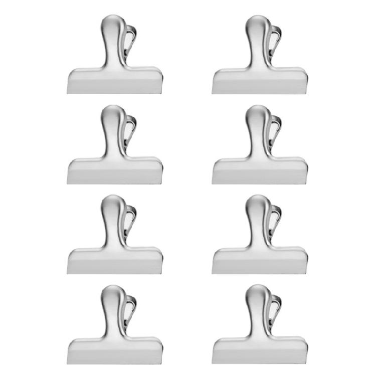 8Pieces Stainless Steel Clip Paper Clamp Metal Hinge Clip for Craft Food Bag Photo Drawing Board Home Kitchen and Office