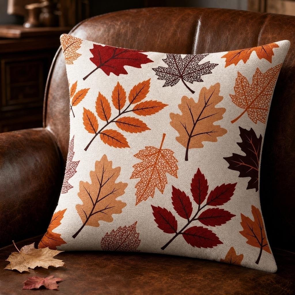 1PCS Autumn Thanksgiving Pumpkin Pillow Cover Sofa Cushion Case Decorative Throw Pillow Cover for Home Living Room Bedroom