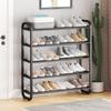 Multi-Layer Alloy Shoe Rack for Dormitory and Home Entrance Hallway