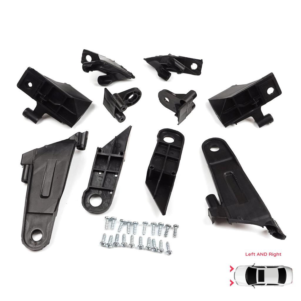 EHL565 Strålkastarhållare Reparationsfäste Flik Set Vänster Höger sida för Dacia Renault Duster MK2 HM 2017-2024 260609367R 260101133R