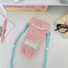 Ctrast Candy Color Female Crossbody Bag Plaid Polka Dot Women's Storage Bag Girls Letter Prints Lightweight Small Shoulder Bag