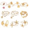 Metal Wide Open Bangle Multi Style Flower Bracelet Stylish Opening Arm Bracelet  Hand Jewelry