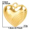 Love Stainless Steel Charm For Earring Making Supplies 6pcs Heart Jewelry Pendants Fashion Accessories DIY Couple Gift Bedeltjes