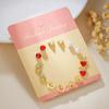Titanium Steel One-week Stud Earrings 1 Combination Korean Fringed Bow Ins Versatile Cute Earrings for Women