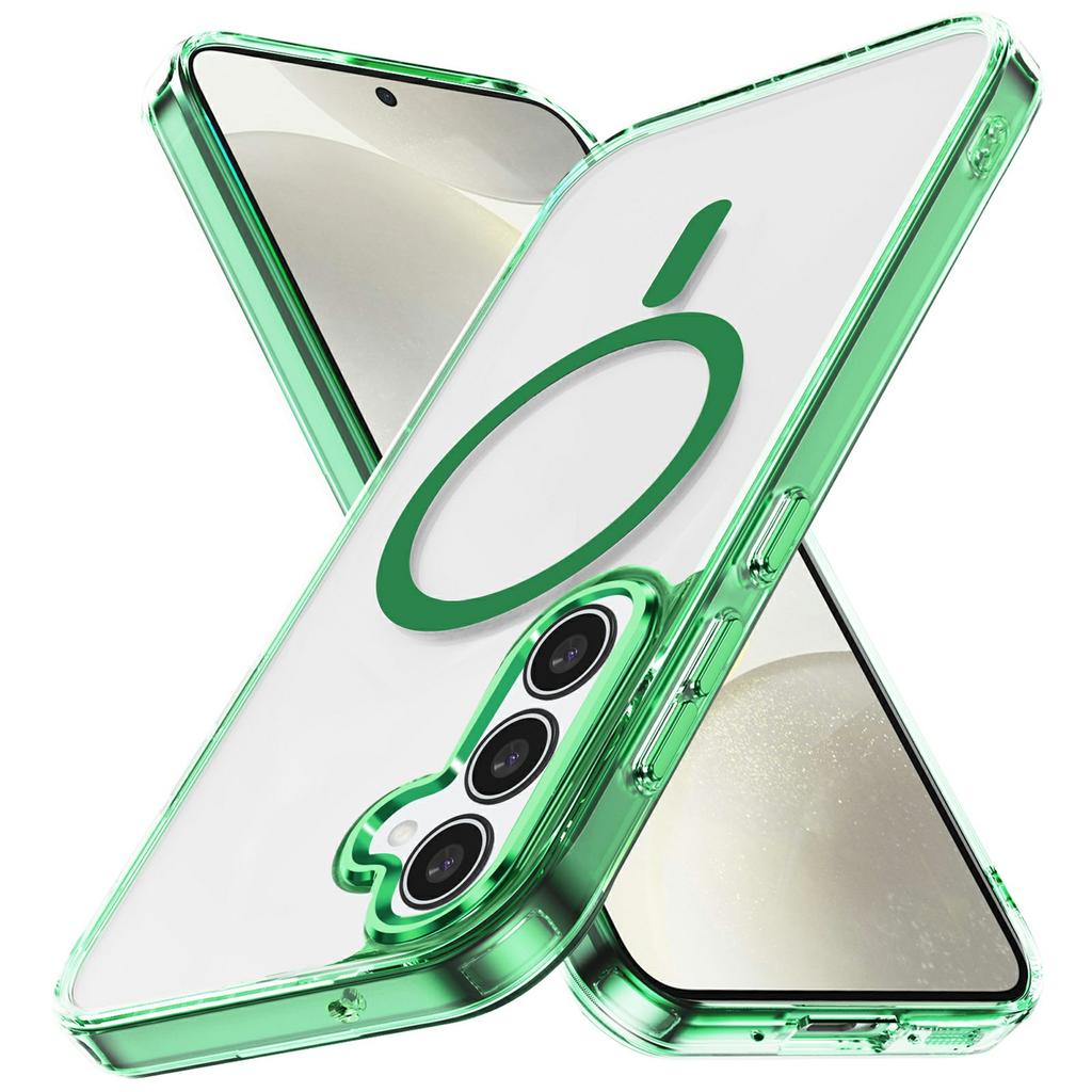 For Samsung Galaxy S24 FE Case Compatible with MagSafe TPU+PC Transparent Phone Cover