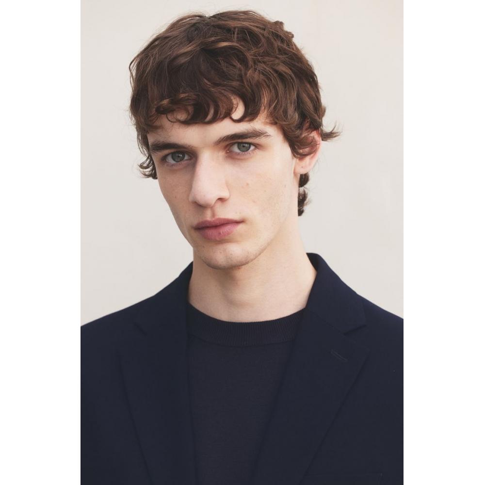 H M Regular Fit Jacket Navy Blue