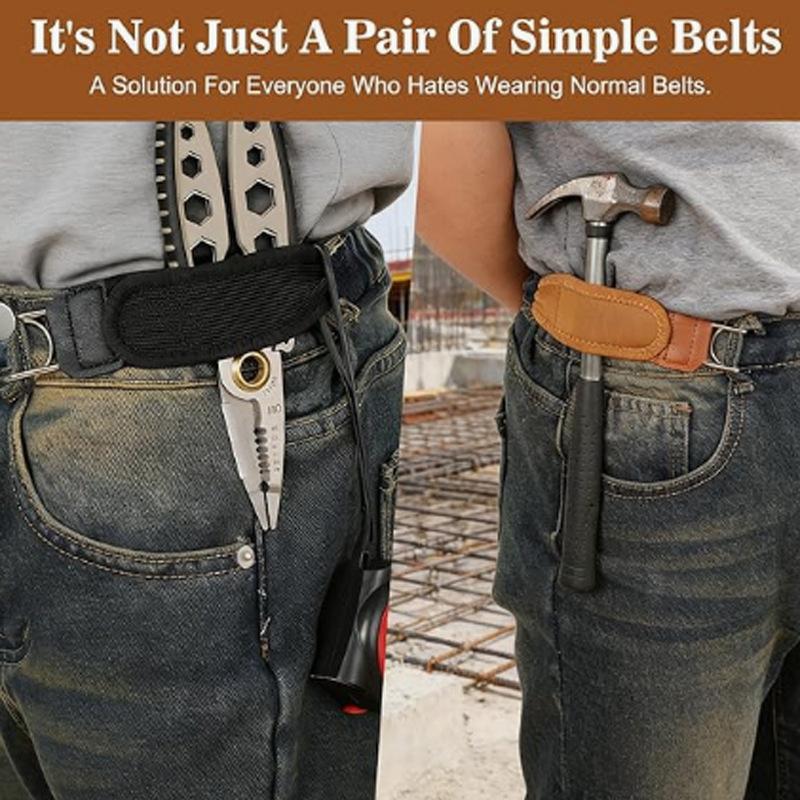 Elastic Waist Belt Comfortable Buckleless Adjustable Metal Buckle Waist Belt Metal Hook