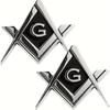 1/2/3pcs of Large G Car Logos Square And Compass Stickers for Cars Trucks Motorcycles Gifts And Additions