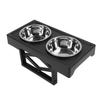Elevated Dog Bowls Prevent Slip Height Adjustable Raised Dog Bowl Stand with 2 Stainless Steel Food