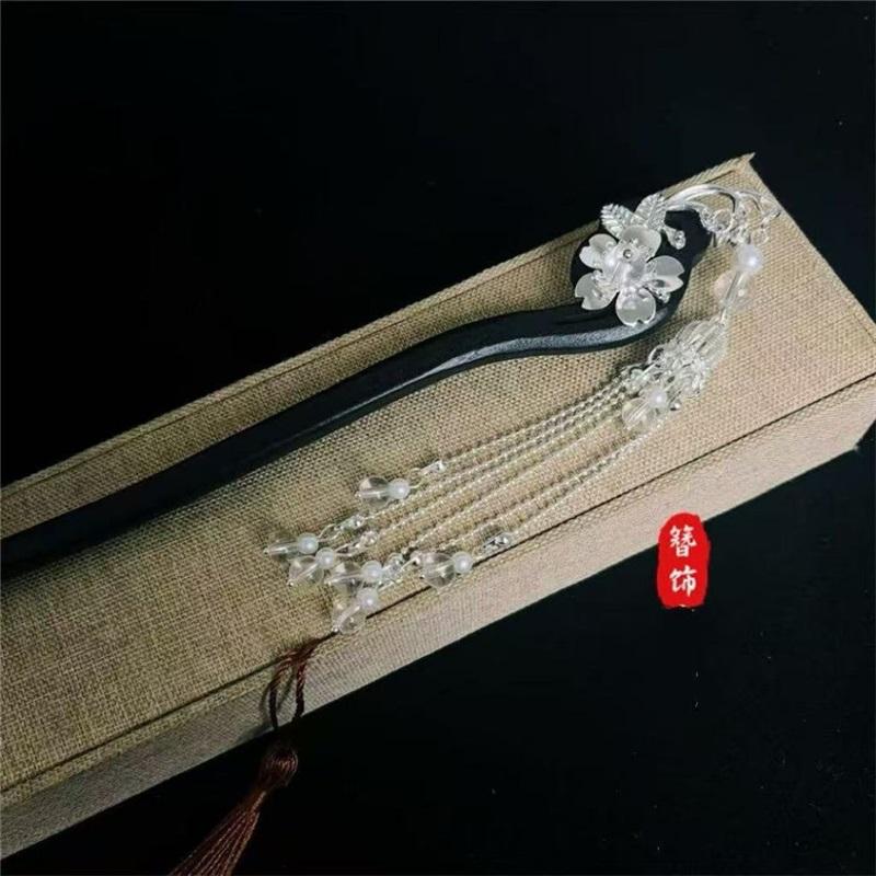 18cm Long Tassel Copper Coin Retro Hairpin Chinese Style Elegant Hair Stick Match Cheongsam Horse Face Skirt Women Ancient Style Hair Jewelry