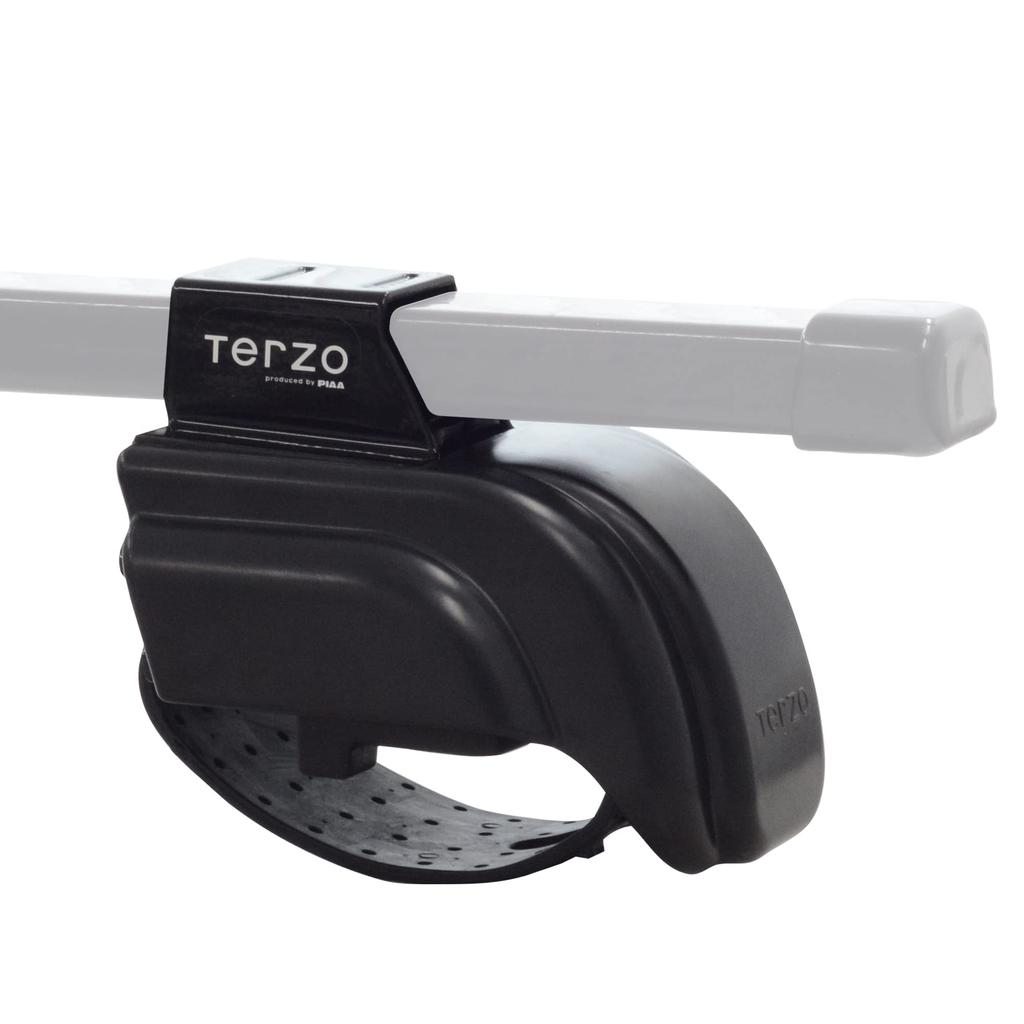 Terzo (von PIAA) Basisträgerfüße, Satz mit 4 [Für Vierkantrohre] Dachträgerfuß Bandtyp, Schwarz, mit Schlössern, EF11BLM