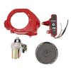 Electric Start Kit Smoother Start Switch Starter Motor Ignition Flywheel Cover for GX160 GX200 5.5HP 6.5HP 4 Stroke