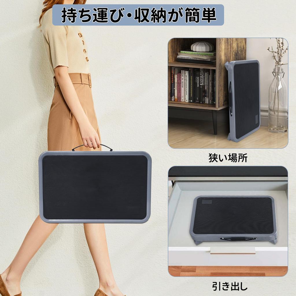 Rxakudedo Folding Step Stool, One-Step Footstool, Space-Saving, 150kg Bearing Capacity, Non-Slip Surface, Gray