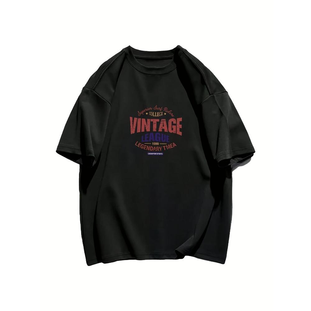Vintage League Letter Print Womens T-Shirts Summer Fashion Tops Comfortable O-Neck Short Sleeve Soft Clothes