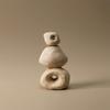 Abstract Sculpture Minimalist Geometric Textured for Shelf, Residents