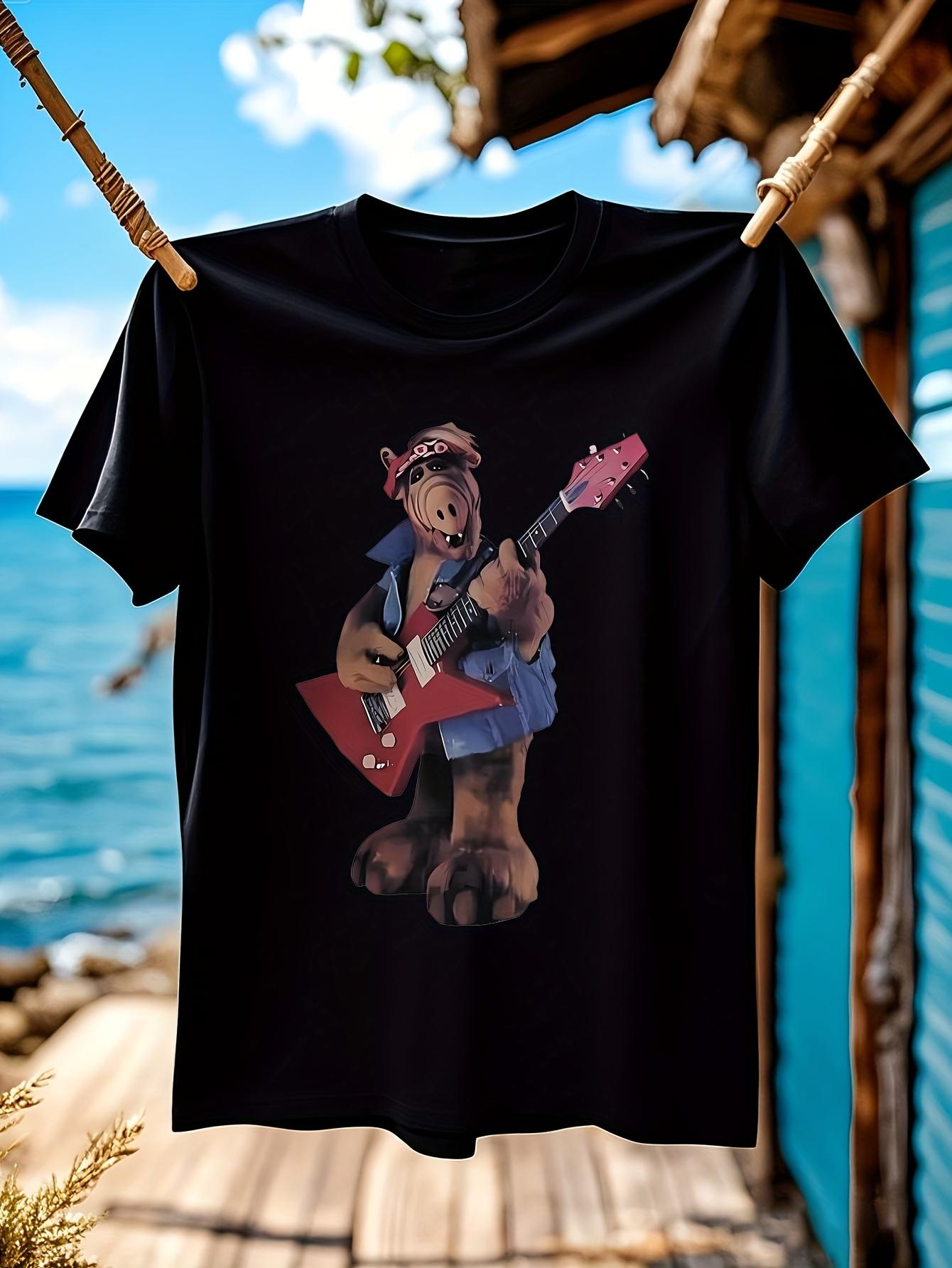 ALF Animated Series Cotton Tshirt - Crew Neck Short Sleev... M